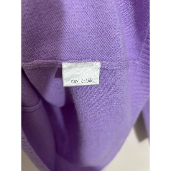 Investments Fine Cashmere Lavender Purple Crew Neck Sweater ClassicKnit Pullover - Picture 4 of 5